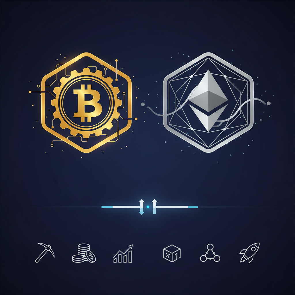 ビットコインとイーサリアムの違いを徹底比較｜仕組み・将来性・投資戦略