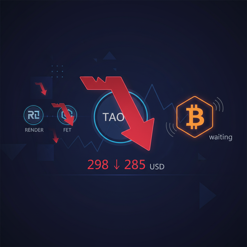 AI主要銘柄が軒並み安、TAOは298ドル割れ285ドル台に