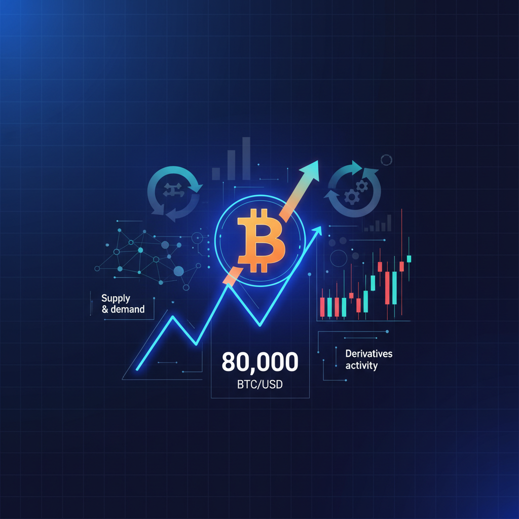 ビットコインが月間高値圏へ　80,000ドル攻防で注目される需給とデリバティブの動き