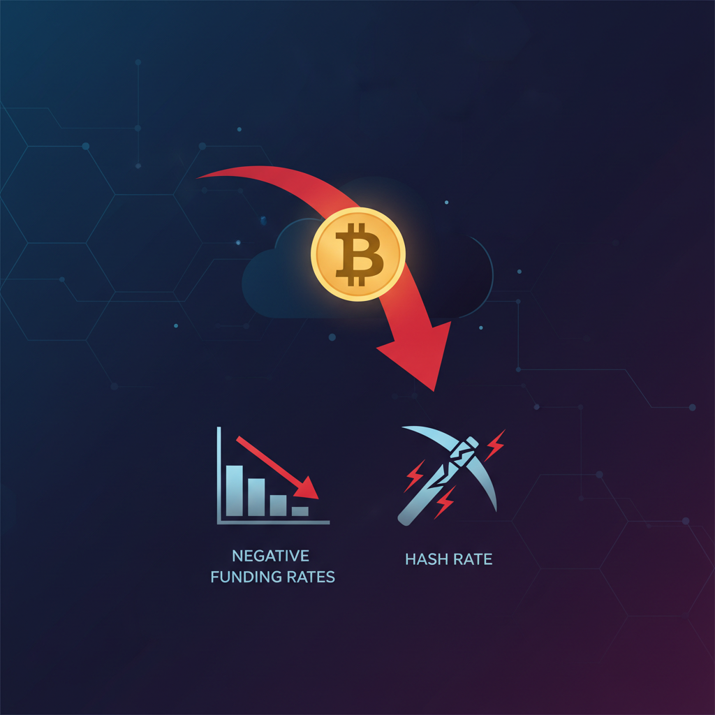 ビットコインに“弱気の裏”が出た理由──負の資金調達率とハッシュレート低下をどう読むか