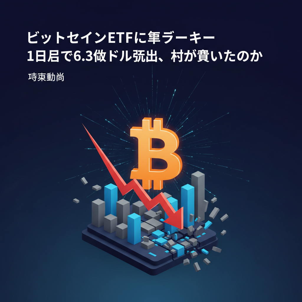ビットコインETFに急ブレーキ　1日で6.3億ドル流出、何が変わったのか