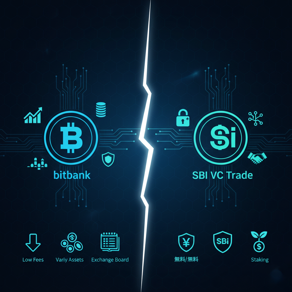 bitbankとSBI VCトレード比較|手数料・銘柄・安全性