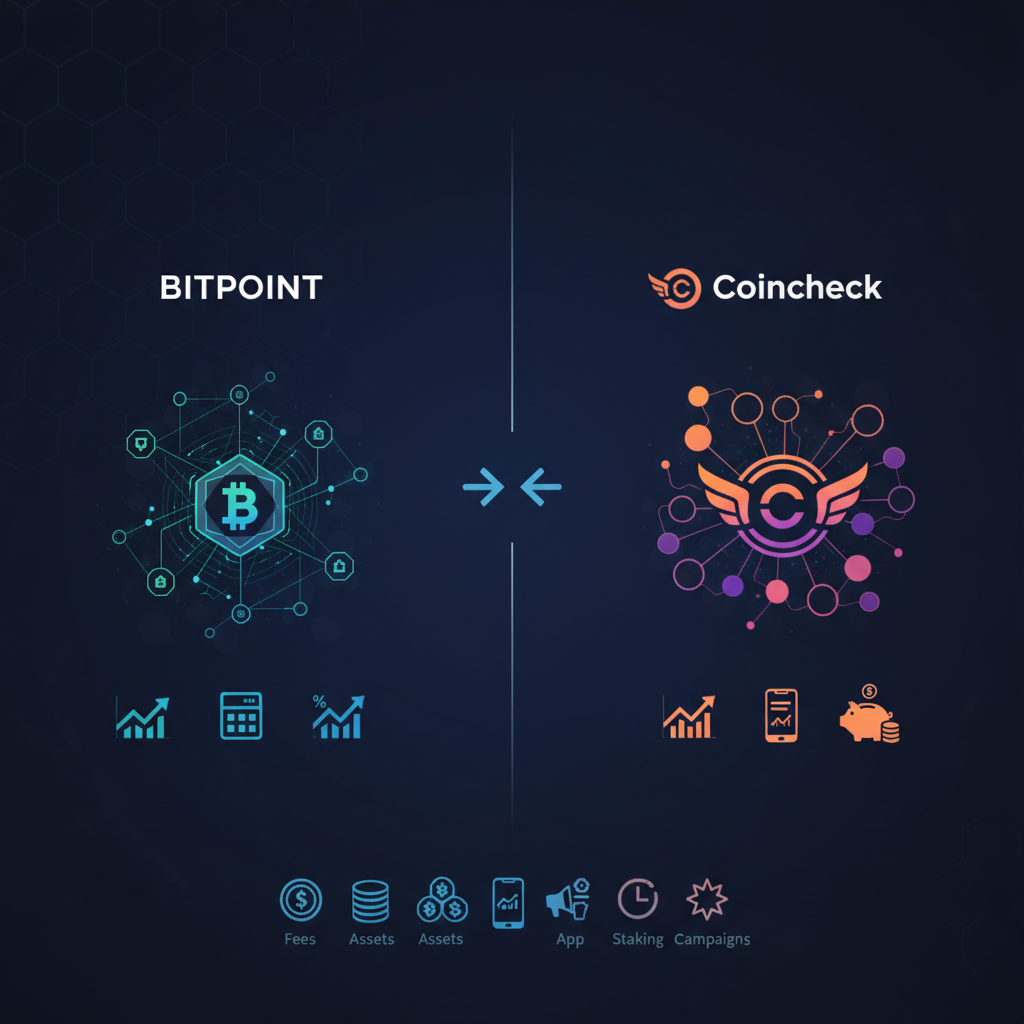 BITPOINTとCoincheck比較|手数料・銘柄・積立の違いを解説