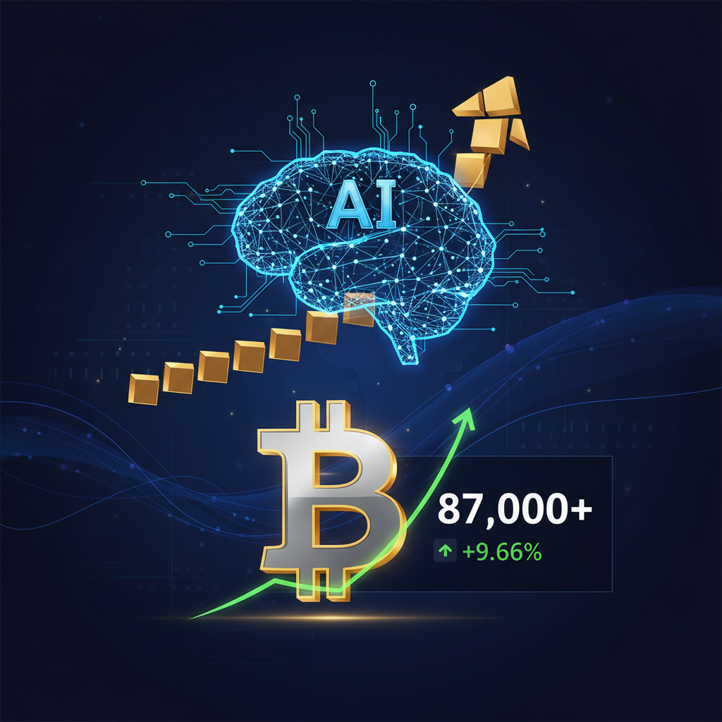 AIセクターが24hで9.66%高、BTCは8.7万ドル突破