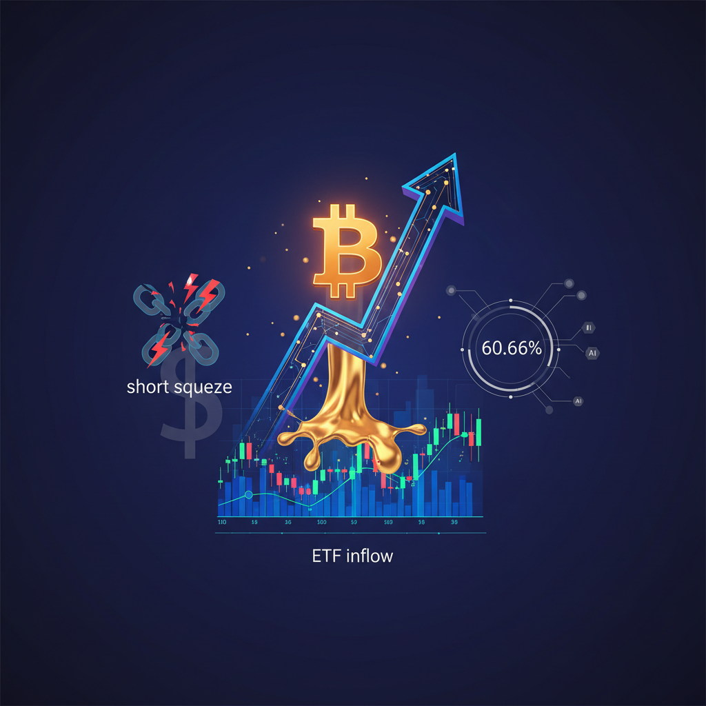 ビットコイン8万ドル台回復、ショートスクイーズとETF流入反転