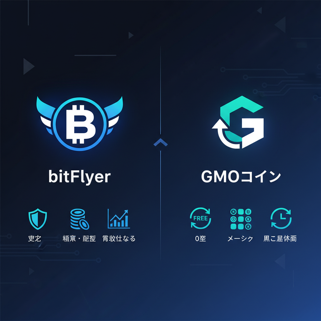 bitFlyerとGMOコイン比較|手数料・銘柄・少額で選ぶ