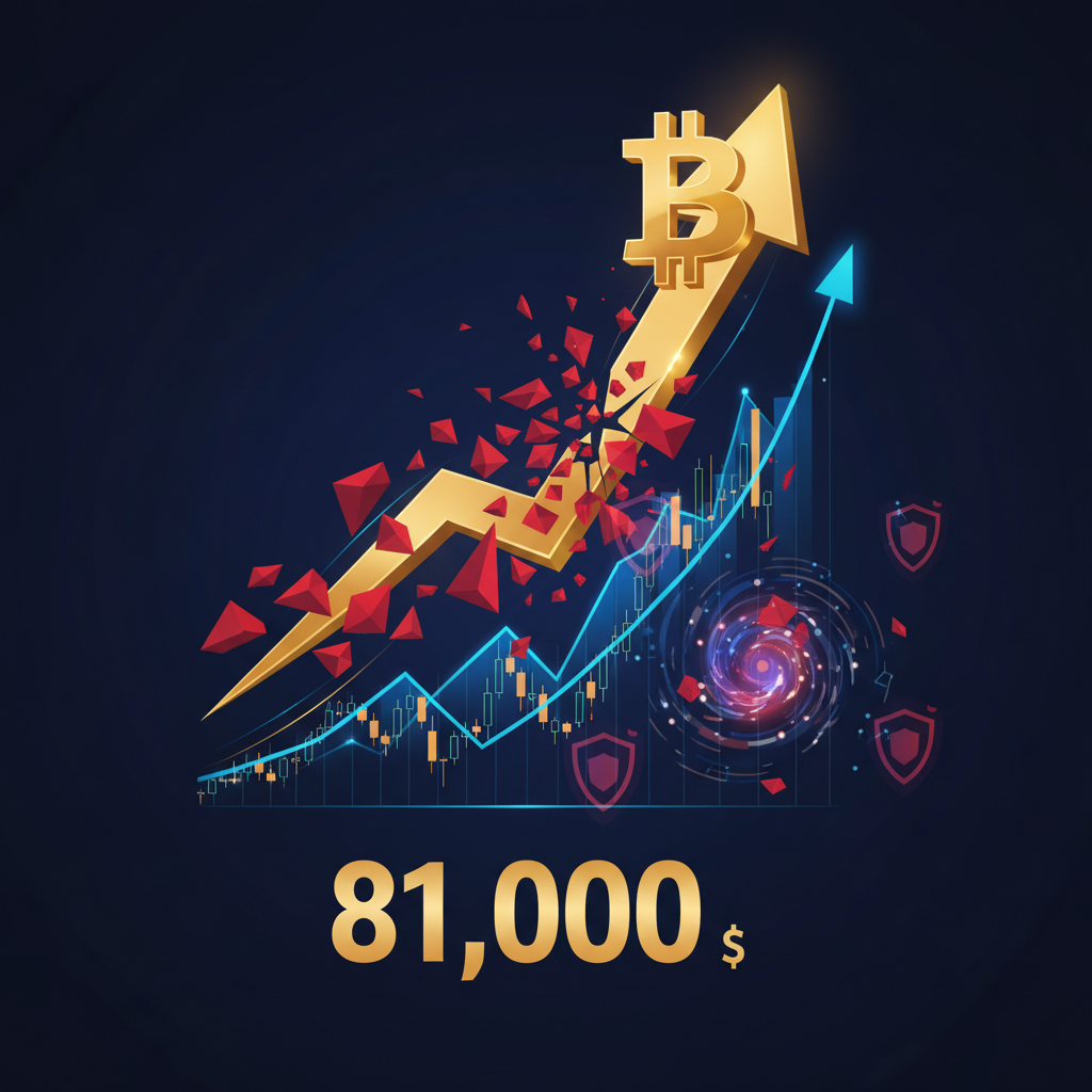 BTCが8万1000ドル台急伸、清算5億ドル超の8割がショート
