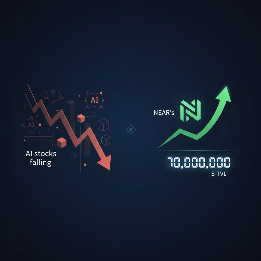 AI銘柄が一斉反落、NEARのみ9%高でTVL7000万ドル目前