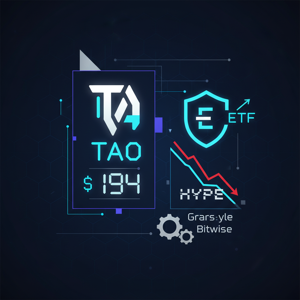 TAO194ドル圏、8月ETF審査本番も上値重くHYPE前例警戒